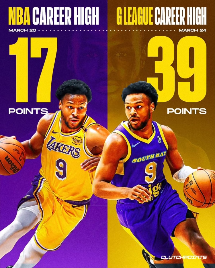 在進(jìn)步！布朗尼一周內(nèi)先后創(chuàng)下個(gè)人NBA和G聯(lián)盟單場(chǎng)得分新紀(jì)錄