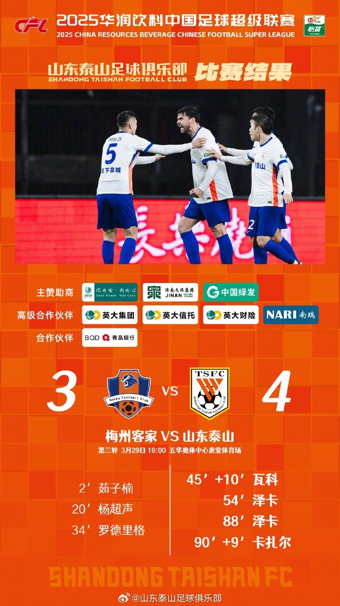 從0-3到4-3，這是一場彰顯堅(jiān)韌不拔泰山足球精神的戰(zhàn)斗！
